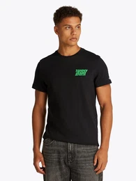 T-Shirt TJM SLIM BUBBLE PRINT SS TEE EXT mit gummierten Print