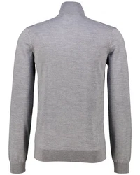 HUGO Strickpullover SAN THOMAS-M Dunkelgrau/Grau/Hellgrau