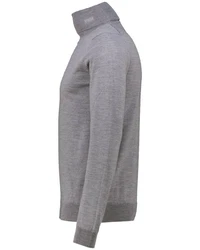 HUGO Strickpullover SAN THOMAS-M Dunkelgrau/Grau/Hellgrau