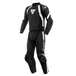 Motorradkombi Lederkombi Herren 2-tlg. Avro 4 Schwarz Matt/Wei 50