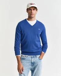 Gant Strickpullover CLASSIC COTTON V-NECK Blau/Dunkelblau/Hellblau