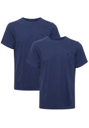 T-Shirt Rundhals T-Shirt 2-er Stck Pack Basic Shirt 4817 in Blau-2