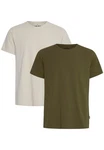 Blend T-Shirt Rundhals Basic Shirt (4817) Grau/Grün (4817)