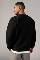 Next Sweatshirt Strukturiertes Premium Rundhalssweatshirt Schwarz/Dunkelgrau