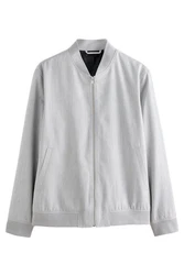 Next Bomberjacke (1-St) Grau/Hellgrau