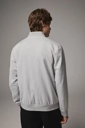 Next Bomberjacke (1-St) Grau/Hellgrau