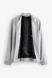 Next Bomberjacke (1-St) Grau/Hellgrau