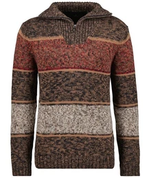 V-Ausschnitt-Pullover, gestreift