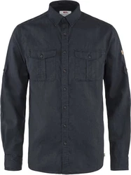 Fjällräven Langarmhemd vik Travel Shirt LS Dunkelblau/Blau/Grau