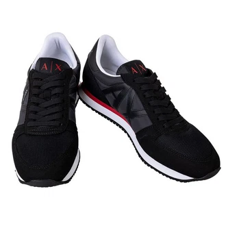 ARMANI EXCHANGE Herren Sneaker Low Schnür-Schuh Retro Logo Sneaker 