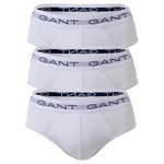GANT Herren Slips 3er Pack Briefs Logo-Bund Cotton Stretch Weiß