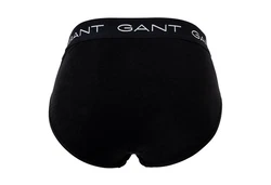 GANT Herren Slips 3er Pack Briefs Logo-Bund Cotton Stretch Grau