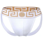 Versace Tanga Herren Jockstrap Weiß/Orange/Lila/Creme