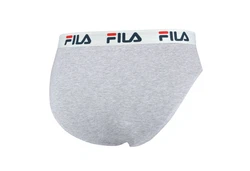 FILA Herren Slips im Pack - Briefs Logobund Urban Cotton Stretch einfarbig Grau