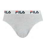 FILA Herren Slips im Pack - Briefs Logobund Urban Cotton Stretch einfarbig Grau