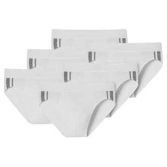 Schiesser Herren Rio Slip 95/5 Grau/Weiß/Hellgrau