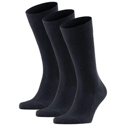 FALKE Kurzsocken Herren Family SO (3er Pack) Schwarz/Dunkelblau/Blau