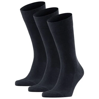 FALKE Kurzsocken Herren Family SO (3er Pack) Schwarz/Dunkelblau/Blau