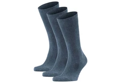 FALKE Kurzsocken Herren Family SO (3er Pack) Blau/Dunkelblau