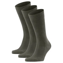 FALKE Kurzsocken Herren Family SO (3er Pack) Dunkelgrün/Khaki