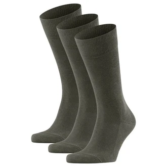 FALKE Kurzsocken Herren Family SO (3er Pack) Dunkelgrün/Khaki
