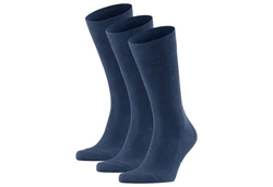FALKE Kurzsocken Herren Family SO (3er Pack) Dunkelblau/Blau