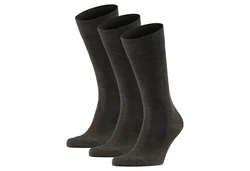 FALKE Kurzsocken Herren Family SO (3er Pack) Dunkelgrün/Khaki/Grau/Schwarz/Dunkelgrau/Dunkelbraun/Braun