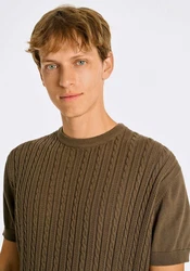 LINDBERGH T-Shirt Khaki/Dunkelgrün/Beige/Braun