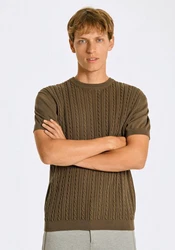 LINDBERGH T-Shirt Khaki/Dunkelgrün/Beige/Braun