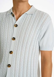 Lindbergh Cardigan Hellblau/Weiß
