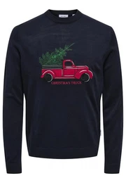 Strickpullover Pullover XMAS APLICATION Strickpullover R-Neck (1-tlg)