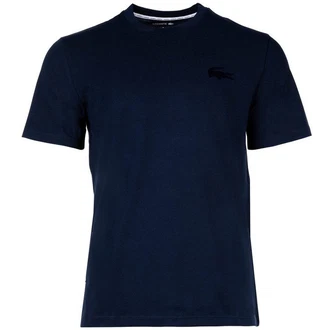 Lacoste T-Shirt Herren Loungewear Basic Rundhals Dunkelblau