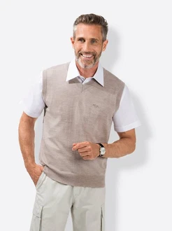 Witt Pullunder Rot/Grau/Beige