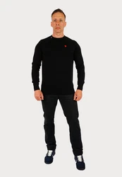 U.S. Polo Assn Strickpullover R-Neck Schwarz/Rosa/Rot
