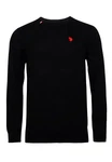 U.S. Polo Assn Strickpullover R-Neck Schwarz/Rosa/Rot