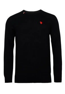 U.S. Polo Assn Strickpullover R-Neck Schwarz/Rosa/Rot