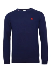 U.S. Polo Assn Strickpullover R-Neck Dunkelblau/Blau
