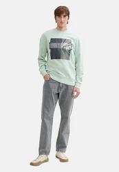 TOM TAILOR Sweatshirt Pullover Hellblau/Türkis/Grün/Hellgrün/Blau