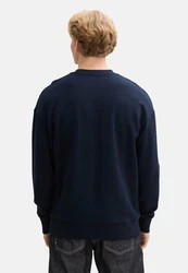 TOM TAILOR Sweatshirt Pullover Dunkelblau/Hellblau