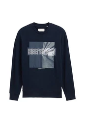 TOM TAILOR Sweatshirt Pullover Dunkelblau/Hellblau