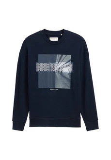 TOM TAILOR Sweatshirt Pullover Dunkelblau/Hellblau