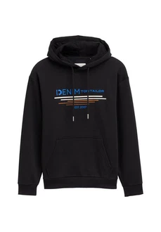 TOM TAILOR Hoodie Kapuzensweatshirt Schwarz/Grau