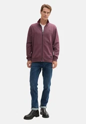 TOM TAILOR Sweatshirt Sweatjacke Dunkelrot/Bordeaux/Lila/Rosa