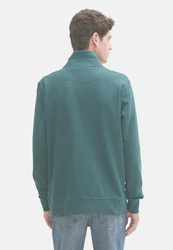 TOM TAILOR Sweatshirt Sweatjacke Dunkelgrün/Grün/Türkis