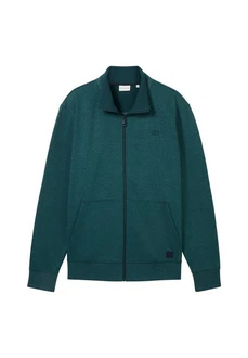 TOM TAILOR Sweatshirt Sweatjacke Dunkelgrün/Grün/Türkis