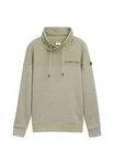 TOM TAILOR Sweatshirt mit Stehkragen Khaki/Dunkelgrün/Grün