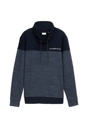 TOM TAILOR Sweatshirt mit Stehkragen Dunkelblau/Hellblau/Grau