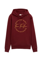 TOM TAILOR Hoodie Kapuzensweatshirt Dunkelrot/Rot/Bordeaux