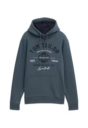 TOM TAILOR Kapuzensweatshirt Hoodie dunkelblau/schwarz/weiß