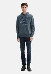 TOM TAILOR Kapuzensweatshirt Hoodie dunkelblau/schwarz/weiß